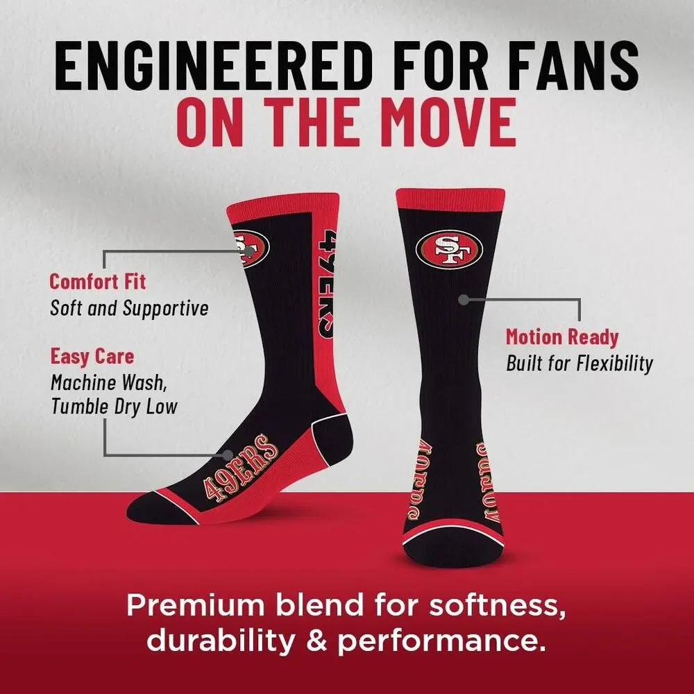 NFL San Francisco 49Ers MVP Crew Sock Team Color Youth (One size fits all)